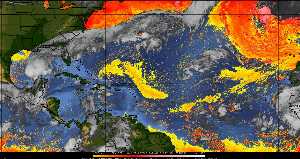 Météo tropicale : Air sec et densité de poussière dans l'air.