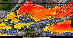 Météo tropicale : Air sec et densité de poussière dans l'air.