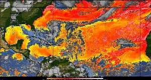 Météo tropicale : Air sec et densité de poussière dans l'air.