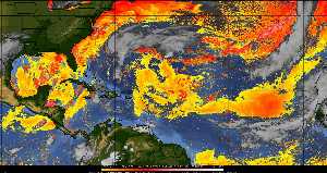 Météo tropicale : Air sec et densité de poussière dans l'air.