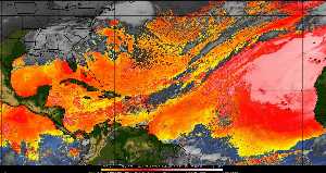 Météo tropicale : Air sec et densité de poussière dans l'air.