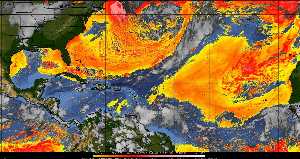 Météo tropicale : Air sec et densité de poussière dans l'air.