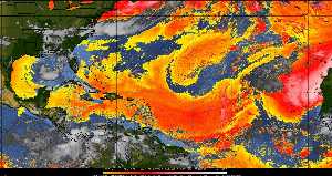 Météo tropicale : Air sec et densité de poussière dans l'air.