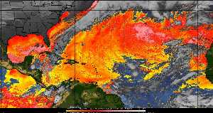 Météo tropicale : Air sec et densité de poussière dans l'air.
