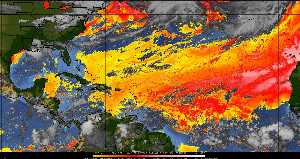 Météo tropicale : Air sec et densité de poussière dans l'air.