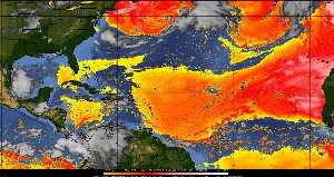 Météo tropicale : Air sec et densité de poussière dans l'air.