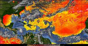 Météo tropicale : Air sec et densité de poussière dans l'air.
