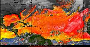 Météo tropicale : Air sec et densité de poussière dans l'air.
