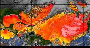 Météo tropicale : Air sec et densité de poussière dans l'air.