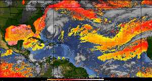 Météo tropicale : Air sec et densité de poussière dans l'air.