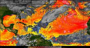 Météo tropicale : Air sec et densité de poussière dans l'air.