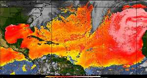 Météo tropicale : Air sec et densité de poussière dans l'air.