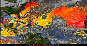 Météo tropicale : Air sec et densité de poussière dans l'air.