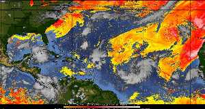 Météo tropicale : Air sec et densité de poussière dans l'air.