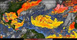 Météo tropicale : Air sec et densité de poussière dans l'air.