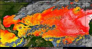 Météo tropicale : Air sec et densité de poussière dans l'air.