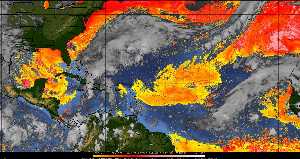 Météo tropicale : Air sec et densité de poussière dans l'air.