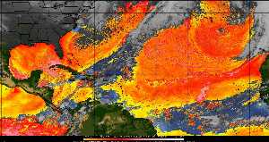Météo tropicale : Air sec et densité de poussière dans l'air.