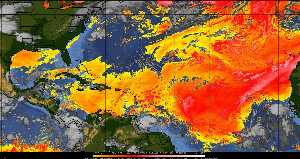 Météo tropicale : Air sec et densité de poussière dans l'air.