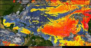 Météo tropicale : Air sec et densité de poussière dans l'air.