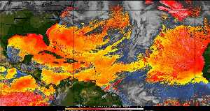 Météo tropicale : Air sec et densité de poussière dans l'air.
