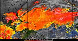 Météo tropicale : Air sec et densité de poussière dans l'air.