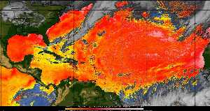 Météo tropicale : Air sec et densité de poussière dans l'air.