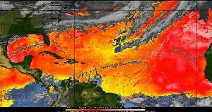 Météo tropicale : Air sec et densité de poussière dans l'air.
