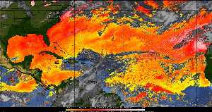 Météo tropicale : Air sec et densité de poussière dans l'air.