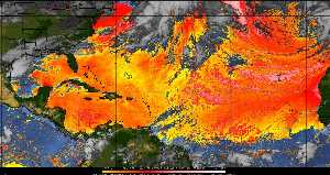 Météo tropicale : Air sec et densité de poussière dans l'air.