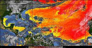 Météo tropicale : Air sec et densité de poussière dans l'air.