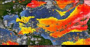 Météo tropicale : Air sec et densité de poussière dans l'air.