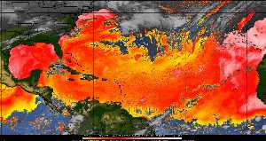 Météo tropicale : Air sec et densité de poussière dans l'air.