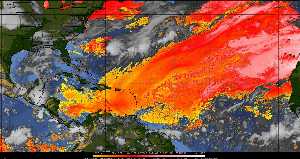 Météo tropicale : Air sec et densité de poussière dans l'air.