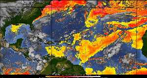 Météo tropicale : Air sec et densité de poussière dans l'air.