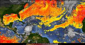 Météo tropicale : Air sec et densité de poussière dans l'air.