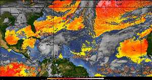 Météo tropicale : Air sec et densité de poussière dans l'air.