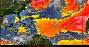 Météo tropicale : Air sec et densité de poussière dans l'air.