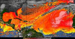 Météo tropicale : Air sec et densité de poussière dans l'air.
