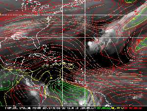 Météo tropicale : Carte des vents de cisaillement.