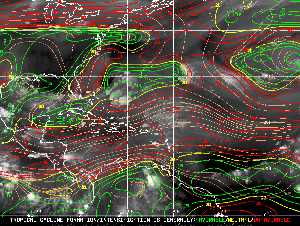 Météo tropicale : Carte des vents de cisaillement.