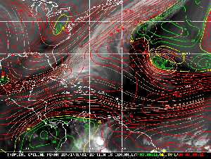 Météo tropicale : Carte des vents de cisaillement.