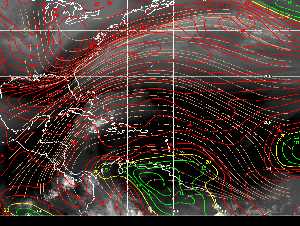 Météo tropicale : Carte des vents de cisaillement.