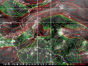 Météo tropicale : Carte des vents de cisaillement.