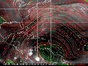 Météo tropicale : Carte des vents de cisaillement.
