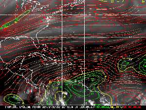 Météo tropicale : Carte des vents de cisaillement.