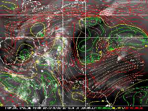 Météo tropicale : Carte des vents de cisaillement.