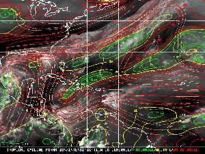 Météo tropicale : Carte des vents de cisaillement.