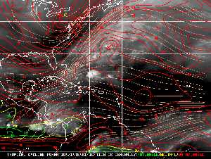 Météo tropicale : Carte des vents de cisaillement.