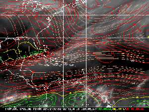 Météo tropicale : Carte des vents de cisaillement.
